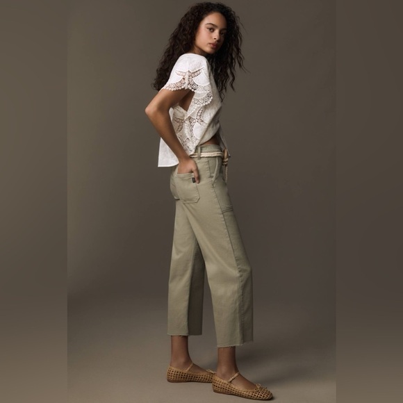 Modern American Farrah High-Rise Crop Wide-Leg Denim Jeans | NEW/NWT!!💚💚 - Picture 3 of 11